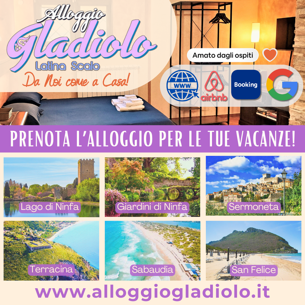 Alloggio Gladiolo Guest House - Latina Scalo - Promozione estate 2024 - 1000x1000px new